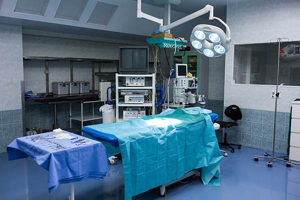 An operating theatre prepared for surgery